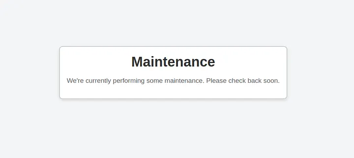 picture of the website "under maintenance"