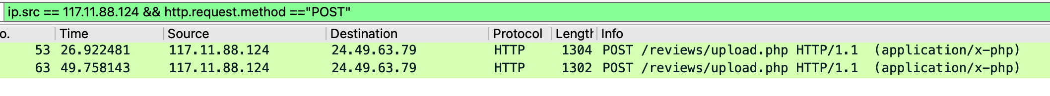 File uploading filter